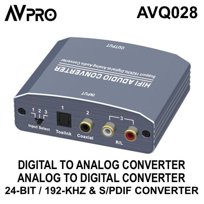 Convert | Avpro Avq028 24-Bit 192-Khz Dac - Adc & Spdif Converter Ready stock