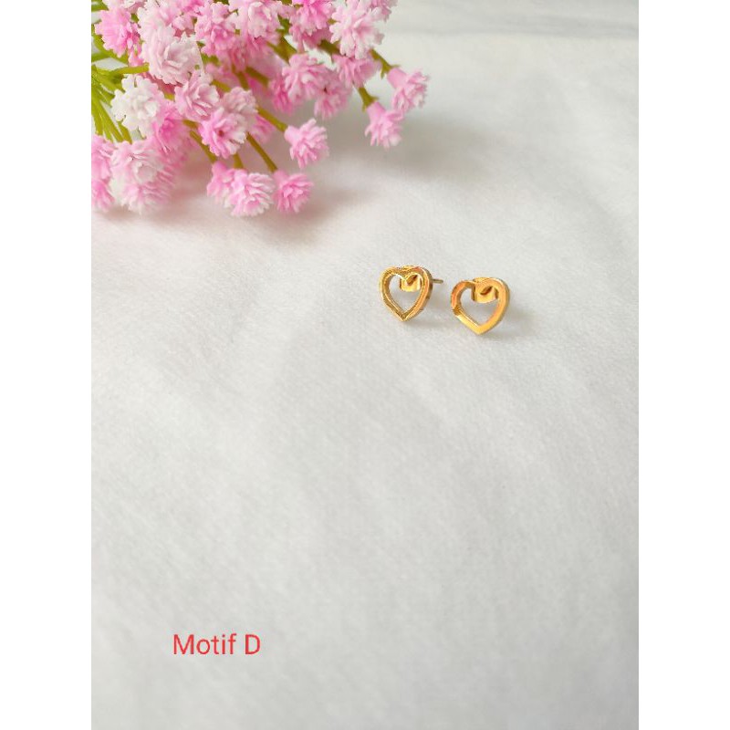 Anting Tusuk Motif Love Wanita ZQ1