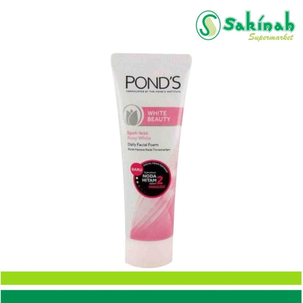 Ponds Facial Foam White Beauty Rosy white 100gr (Sabun Cuci Muka)