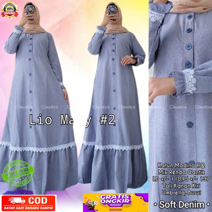 Baju Gamis Wanita Remaja Terbaru Murah  Lio Maxy Dress Cod