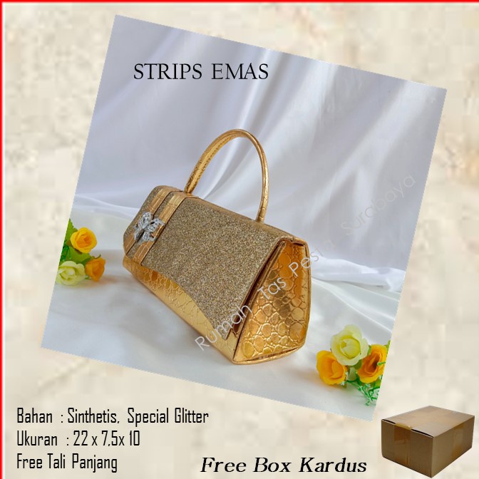 Tas Bagus,Tas Unik,Tas Elegan ,STRIPS EMAS