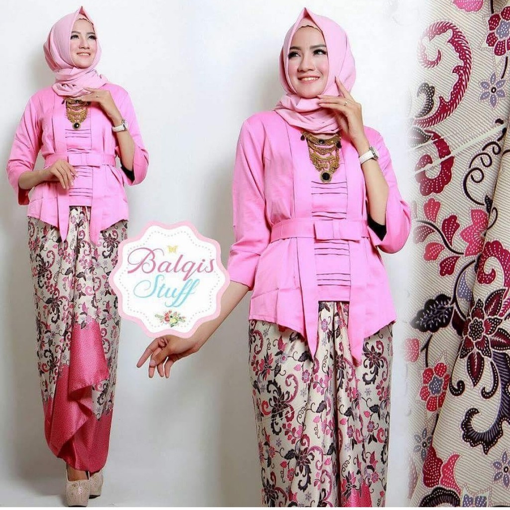 Stelan Kebaya zdera Atasan Blouse Dan Rok Lilit Maxi Batik Wanita