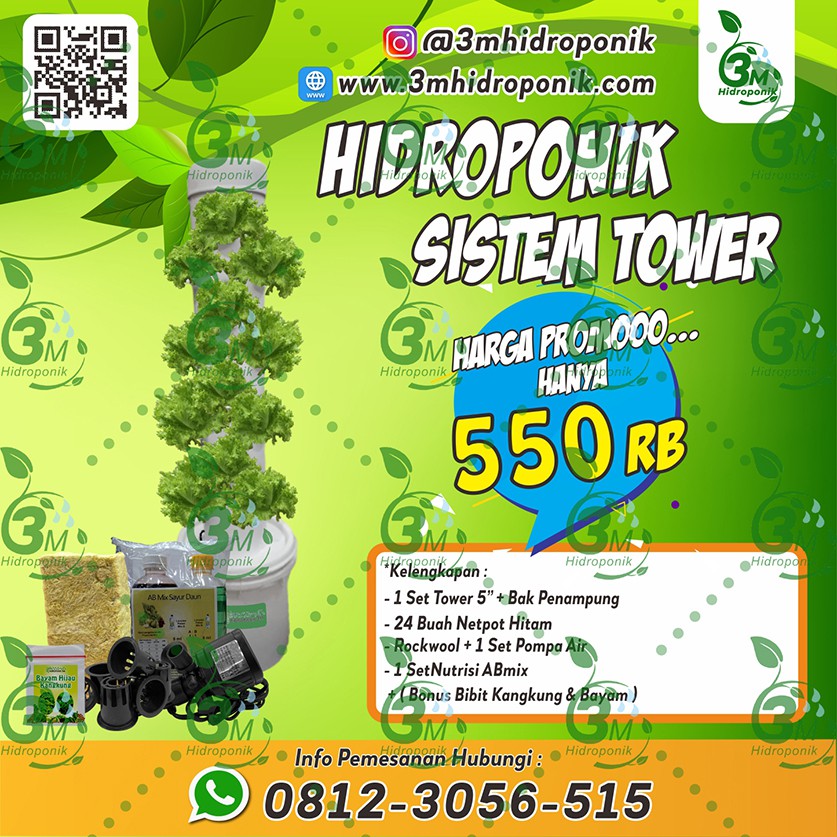 [ PAKET ] HIDROPONIK SET STARTER KIT SYSTEM TOWER