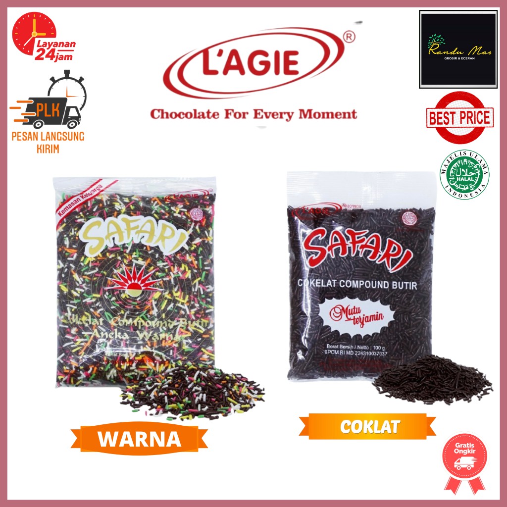 Meses Coklat Meses Warna Warni Safari Lagie Kemasan 100gr All Variant Termurah