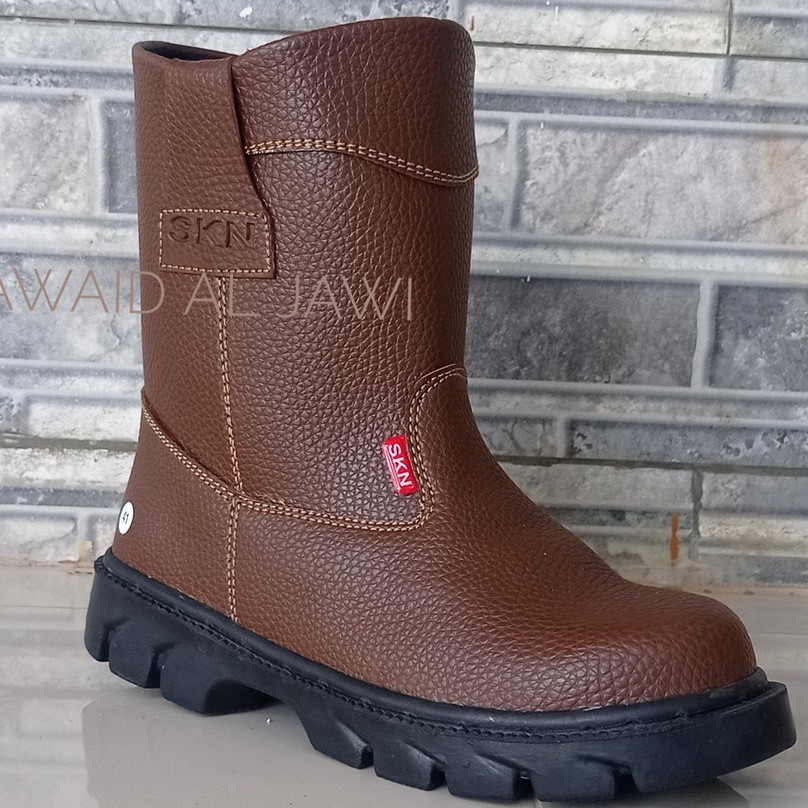 Sepatu Safety Shoes Boot King SKN kulit Impor Kerja Pabrik Proyek Industri Ujung Besi Termurah