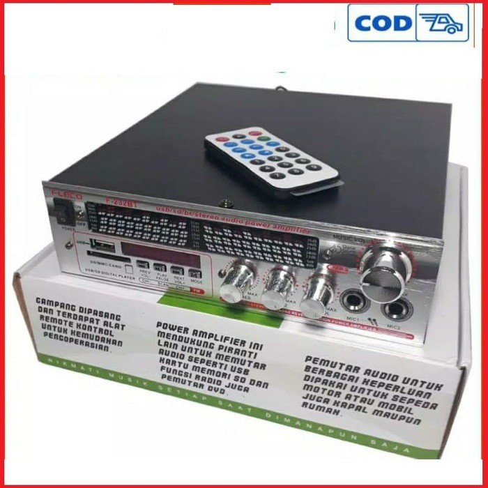 FLECO Amplifier F-232BT Bluetooth Stereo Karaoke + Mp3 player + FM Radio