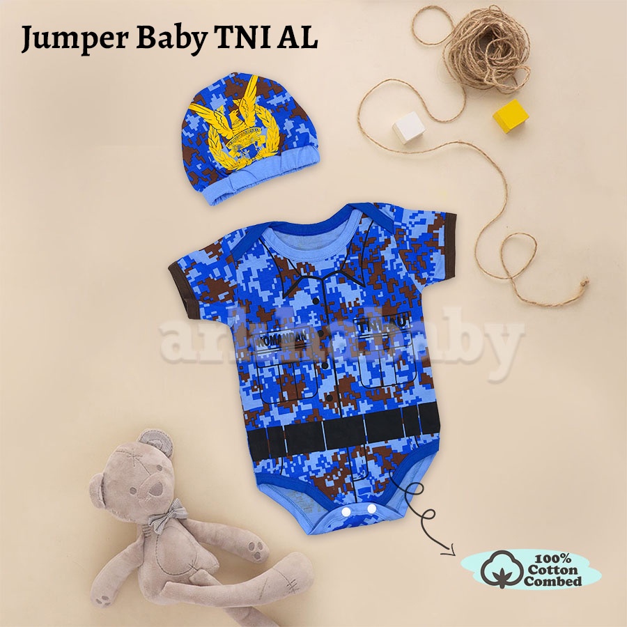 JUMPER BAYI BAJU BAYI MOTIF TNI/KOSTUM BAYI/BAJU BAYI KARAKTER