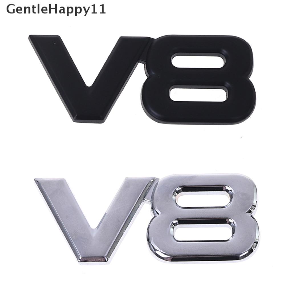 Gentlehappy Stiker Emblem Logo V8 3D Bahan Metal Alloy Untuk Mobil