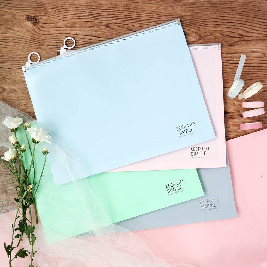 

Keep Life Simple Zipper File Folder A4 Murah [INSHOP]