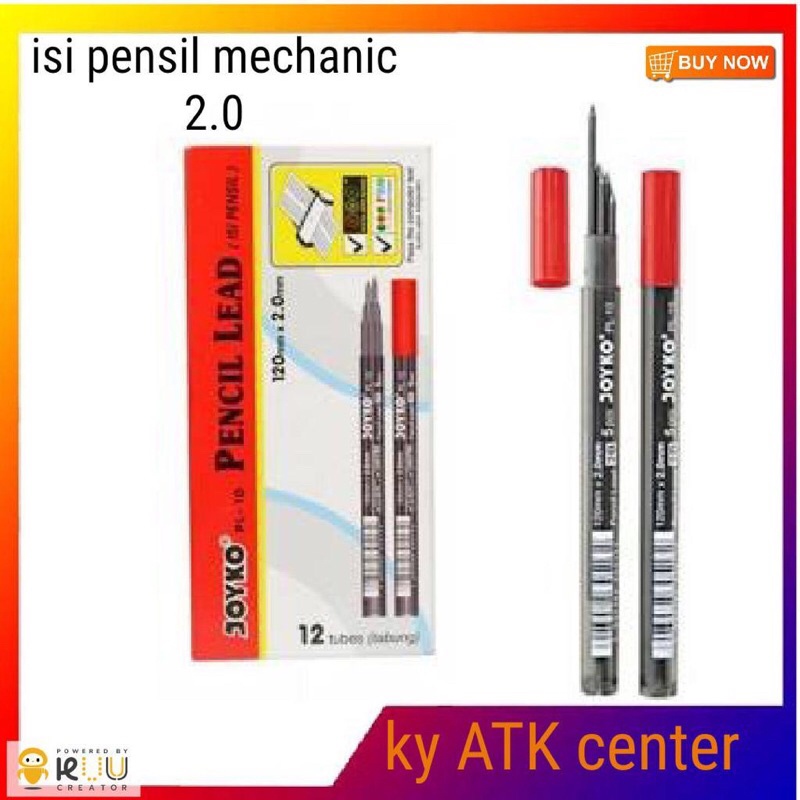 

Isi Pensil Mekanik / Pensil lead Joyko PL-10 / 2B / 2.0 mm
