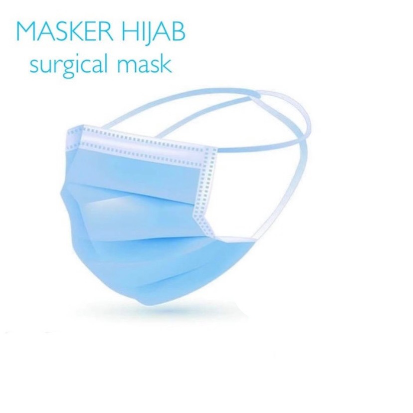 Masker 3Ply Hijab Surgical Mask Izin BNPB