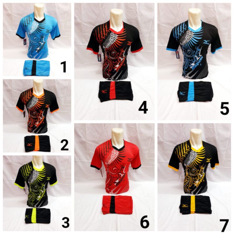 Baju setelan bola volly mizuno PRINTING terbaru