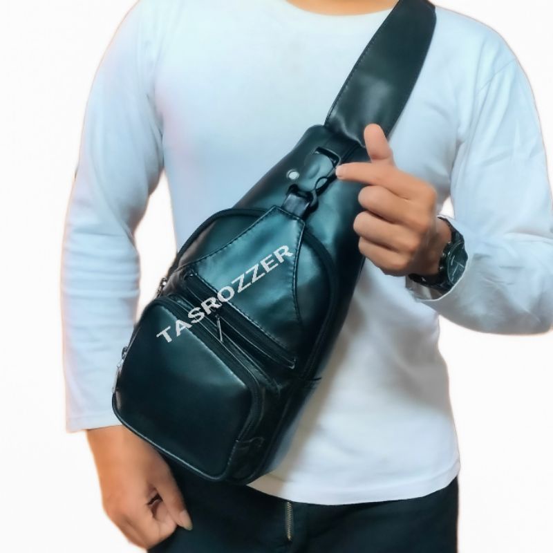 Tas selempang pria kulit domba ringan tapi kuat | waistbag kulit domba