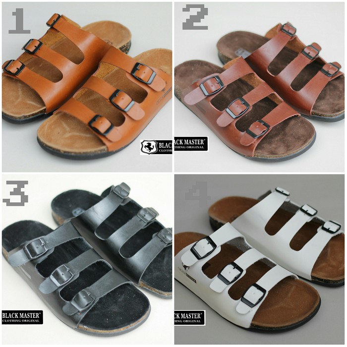 sandal pria black master birkenstok gesper 3 murah original handmade