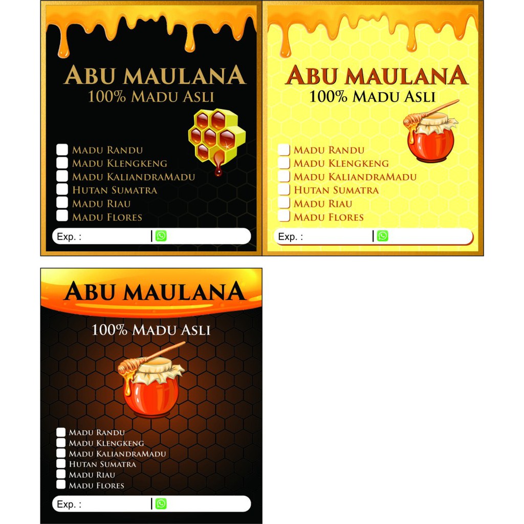 

STIKER VINYL LABEL MADU KOTAK UK. 6,5X7,5CM (DIJUAL SATUAN, NAMA BISA CUSTOM)