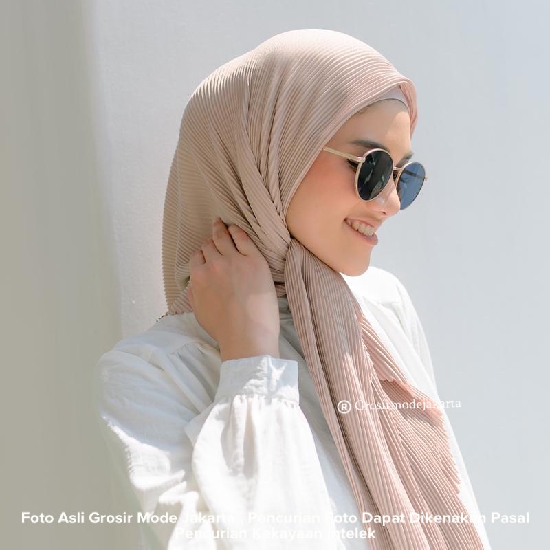 Hijab Segiempat Plisket / Hijab Square Plisket / Bella Square / Hijab Bella Plisket / Jilbab Plikset-7