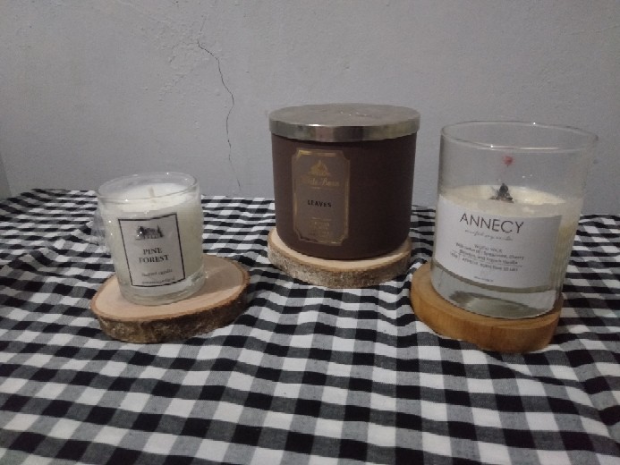 Tatakan 11-12 Cm Coated Kayu Besar Natural Wood Coaster Diameter