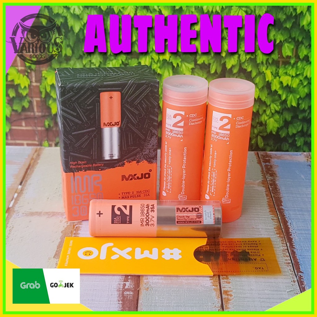 100% AUTHENTIC MXJO battery 3000mAh - saingan batere awt vtc6 3000 mah