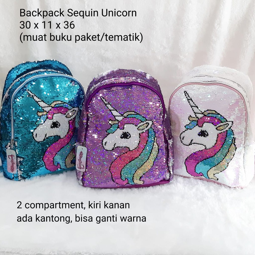 

Tas Sequin Unicorn (36 x 30 x 11) Ukuran Besar