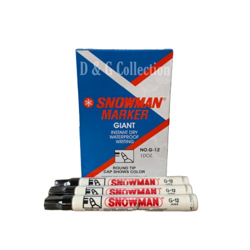 

SPIDOL SNOWMAN PERMANENT MARKER HITAM G 12/ SPIDOL SNOWMAN TINTA PERMANEN G12
