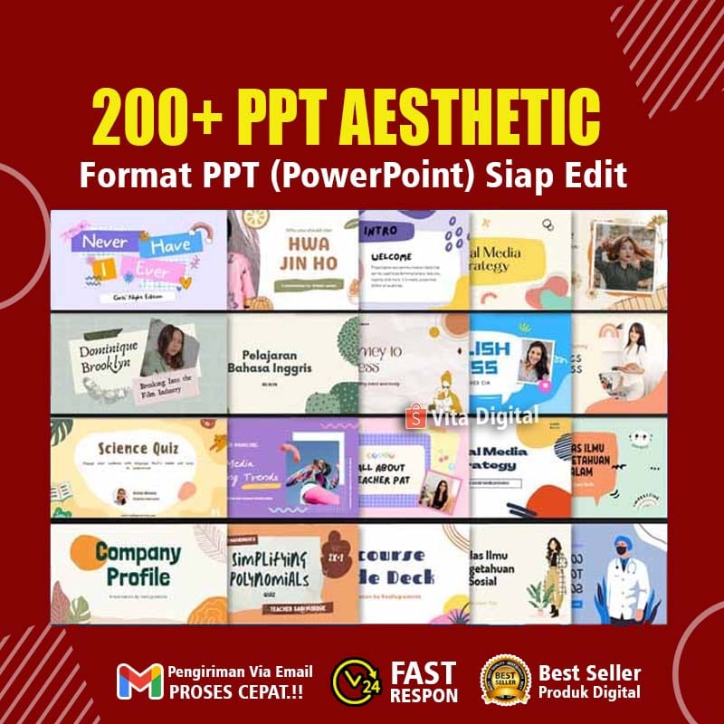 200+ Template PPT Aesthetic Presentasi Premium