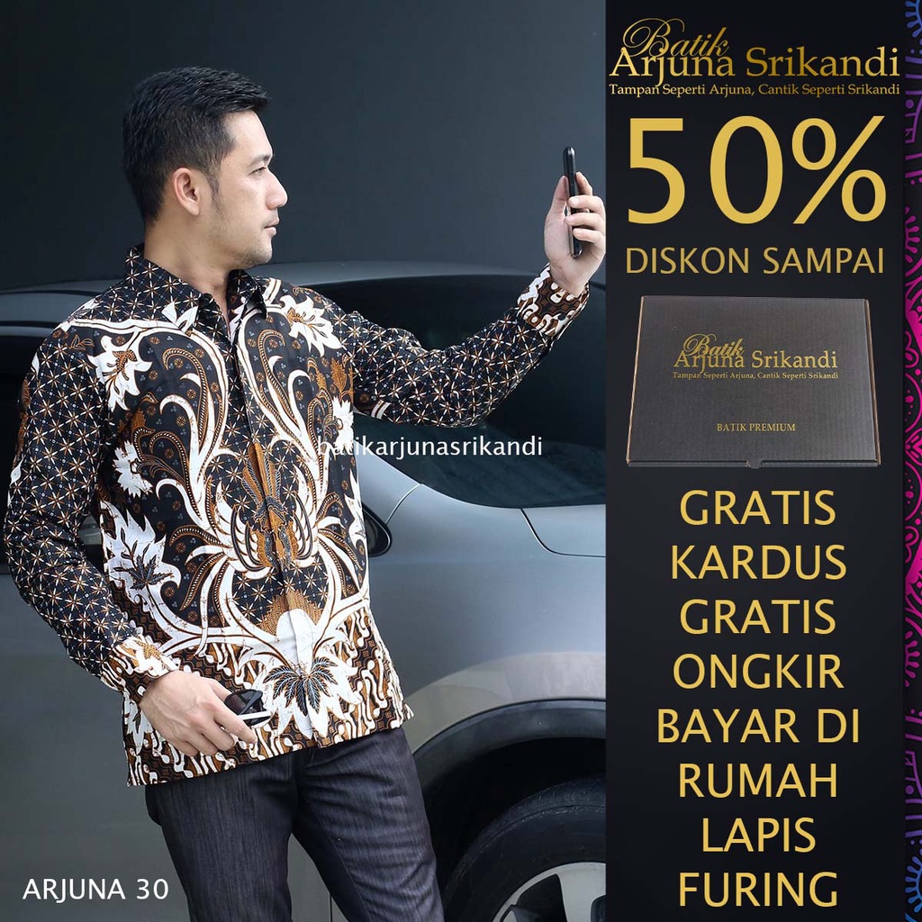 Kemaja Batik Pria Lengan Panjang Baju Hem Atasan Pria Batik Pria Batik Pria Lengan Panjang Baju Bati
