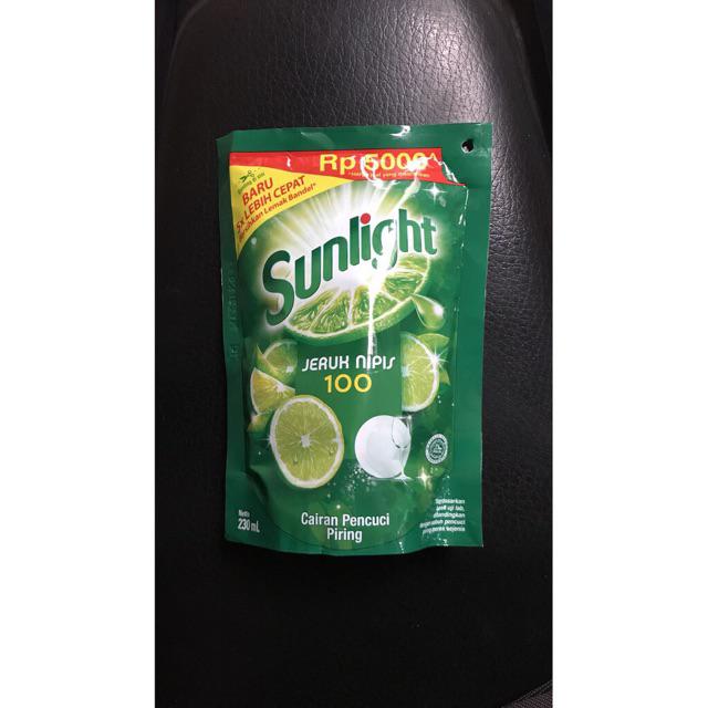 Sunlight 210ml 210 Ml Eceran 5000 - Jeruk Nipis  Sabun Cuci Piring Dus