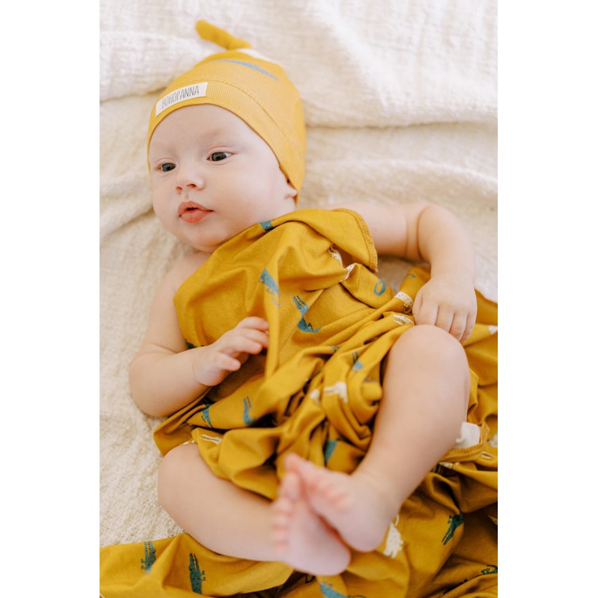 BOHOPANNA Knot Hat Print Topi Bayi Tali Motif