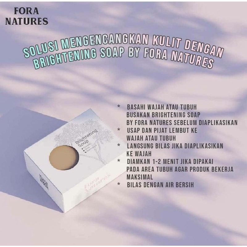 Brightening soap sabun pembersih dan pemutih wajah dan badan perawatan kulit