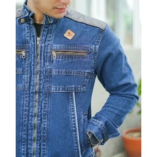 FJ 03 - TOURING JAKET JEANS KARLIT, JAKET BIKERS PRIA ORIGINAL THE BERY