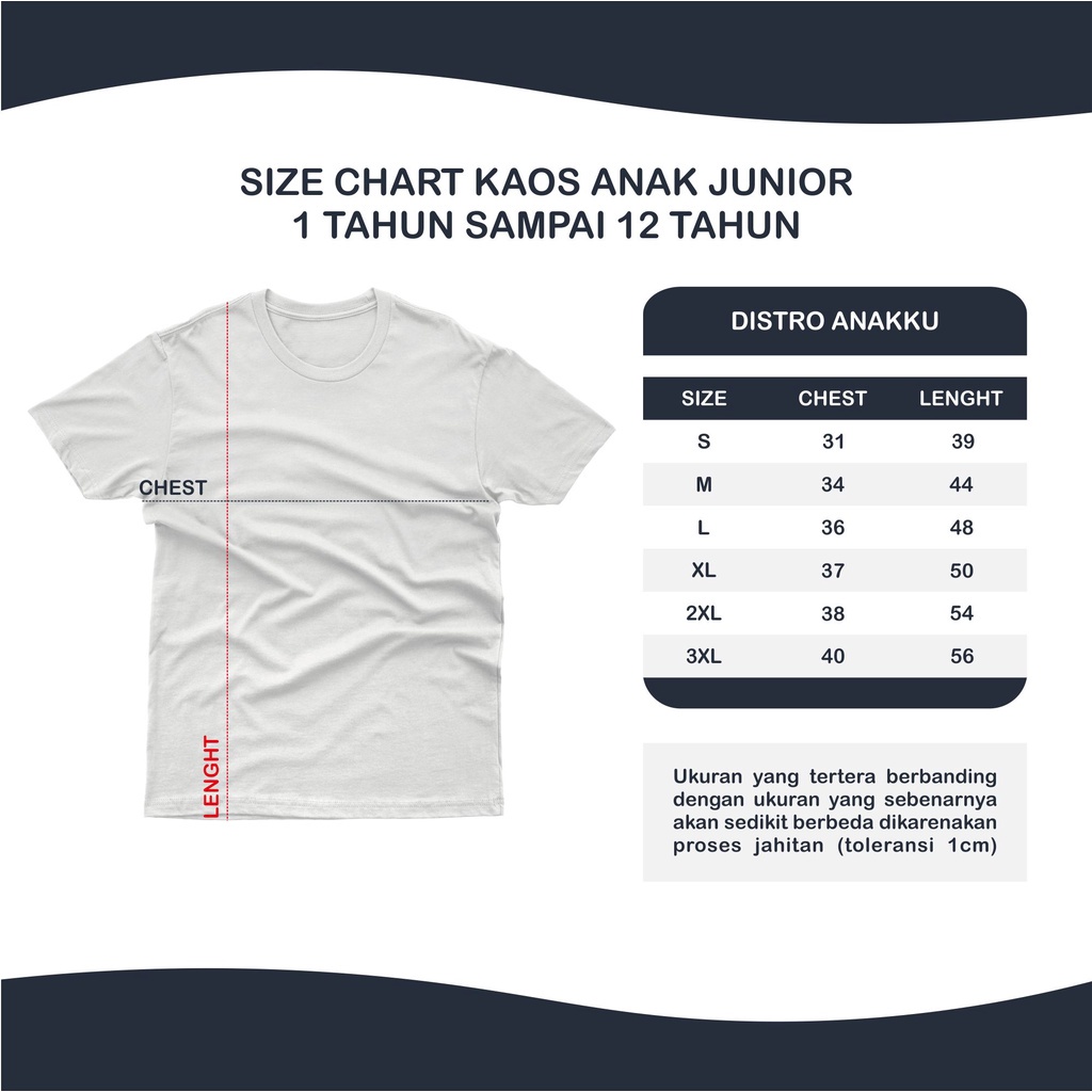 kaos anak laki-laki distro 1-12 tahun model aplikasi