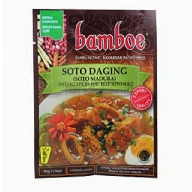 

Bamboe Bumbu Instant Soto Madura / rawon 40/54Gr