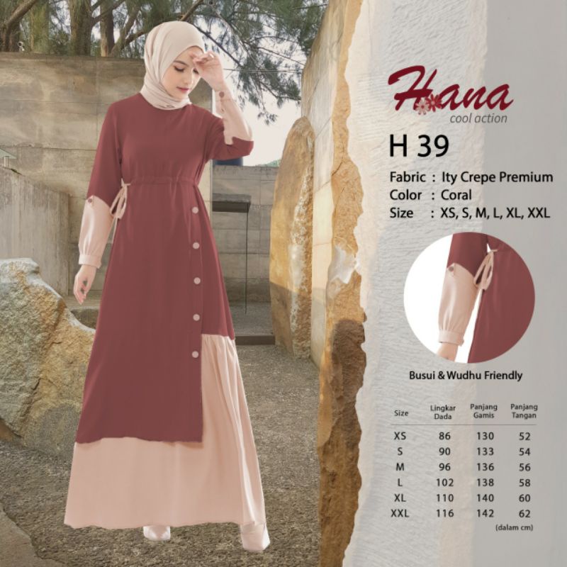 GAMIS H-39 || PEACH || KHAKY || CORAL || CREAM * Endomoda