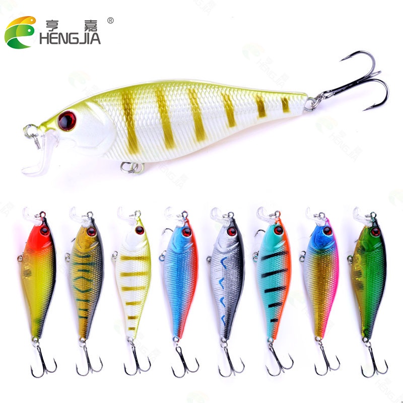 Hengjia 2PCS Umpan pancing crankbait Bentuk Ikan Kecil 9.5cm / 14.6g