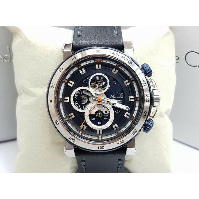 JAM TANGAN ORIGINAL ALEXANDRE CHRISTIE AC 6429 SILVER BLUE