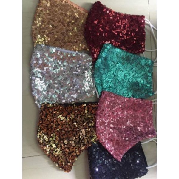 masker sequin.masjer wajah.masker pesta