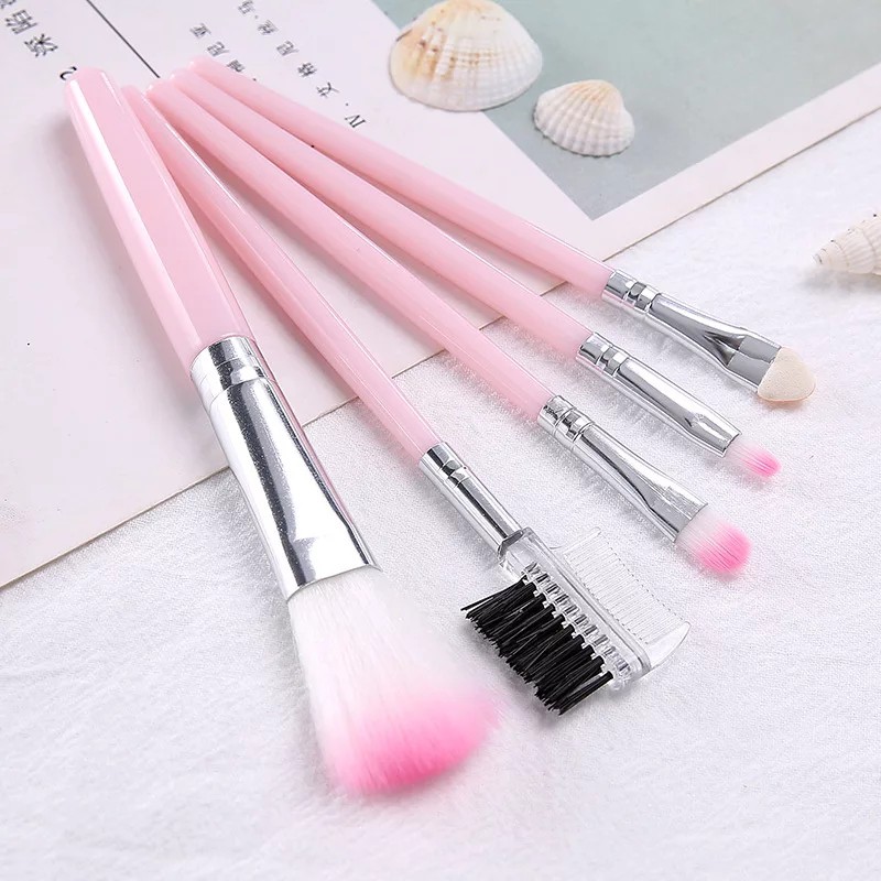 5Pcs / Set Brush Kosmetik / Makeup untuk Primer / Eyeshadow / Bedak MF19