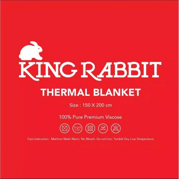 King Rabbit Thermal Blanket Selimut Fleece, Motif Leopard Pink Promo