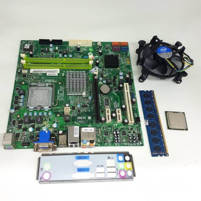 Mainboard G41 ddr3 Paket Procie E8400 Ram 4Gb dan Cooling fan
