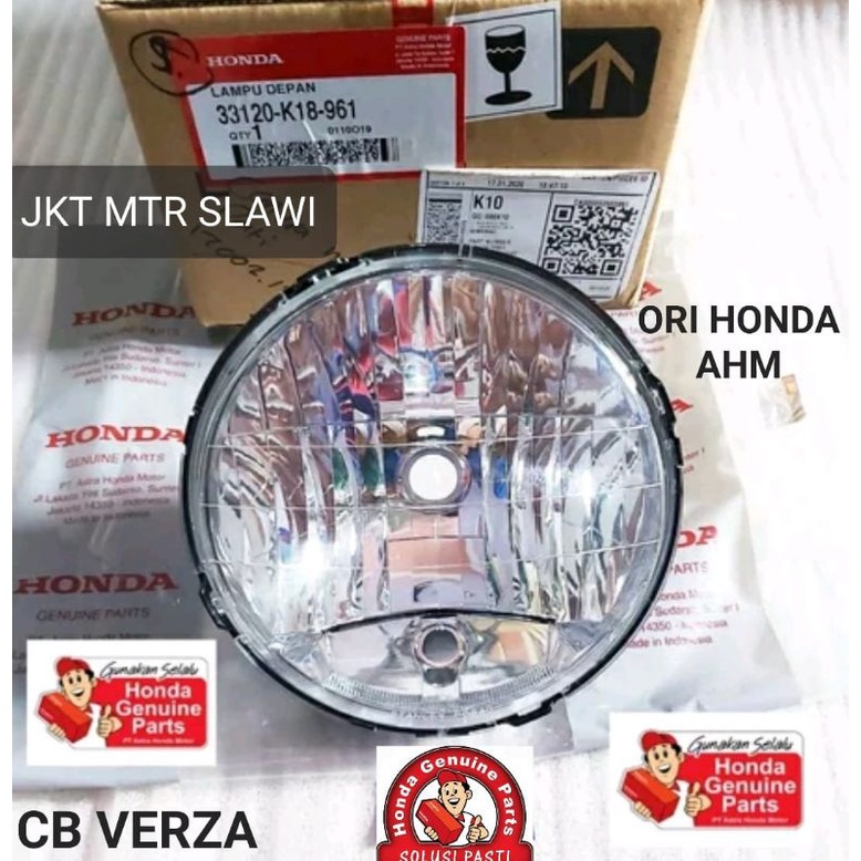 33120- K18- 961 lampu depan atau reflektor cb 150 verza  ori honda AHM