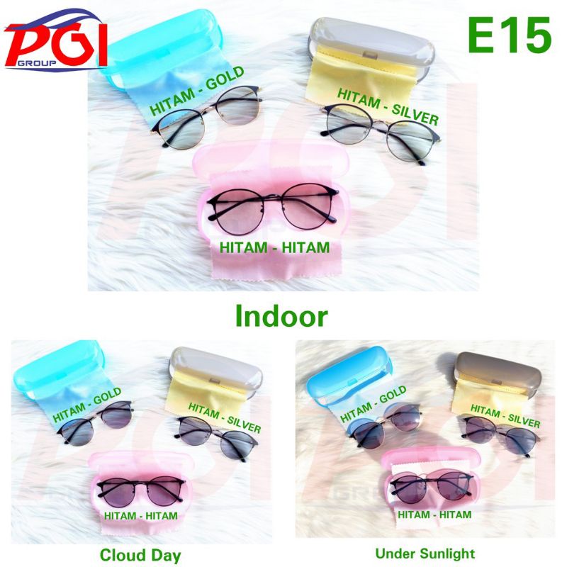 DC E15 KACAMATA PHOTOCROMIC + FREE GIFT ( 1 KOTAK KACAMATA + 1 LAP KACAMATA )
