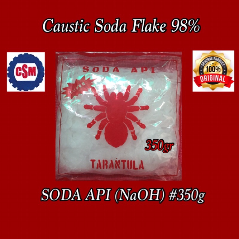 Jual CAUSTIC SODA FLAKE 98% SUPER (SODA API/NaOH) #350gram (1/2kg ...