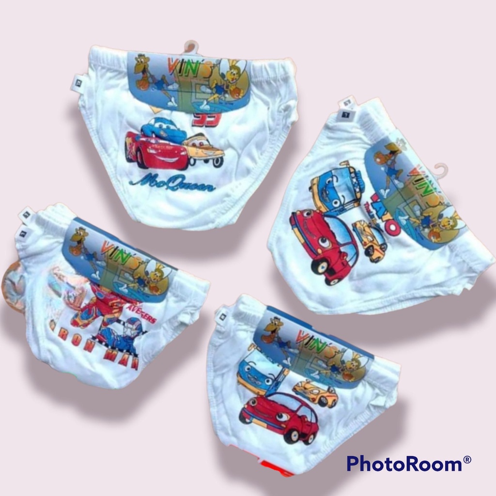 [[ 3 Pcs ]] Celana dalam anak Putih | CD anak Cowok | Vins | Zulan Shop