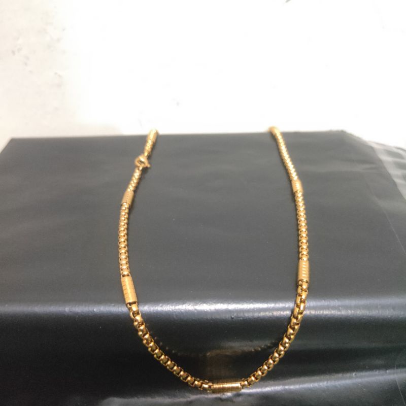 Kalung Titanium rantai rollo  untuk wanita anti luntur anti karat