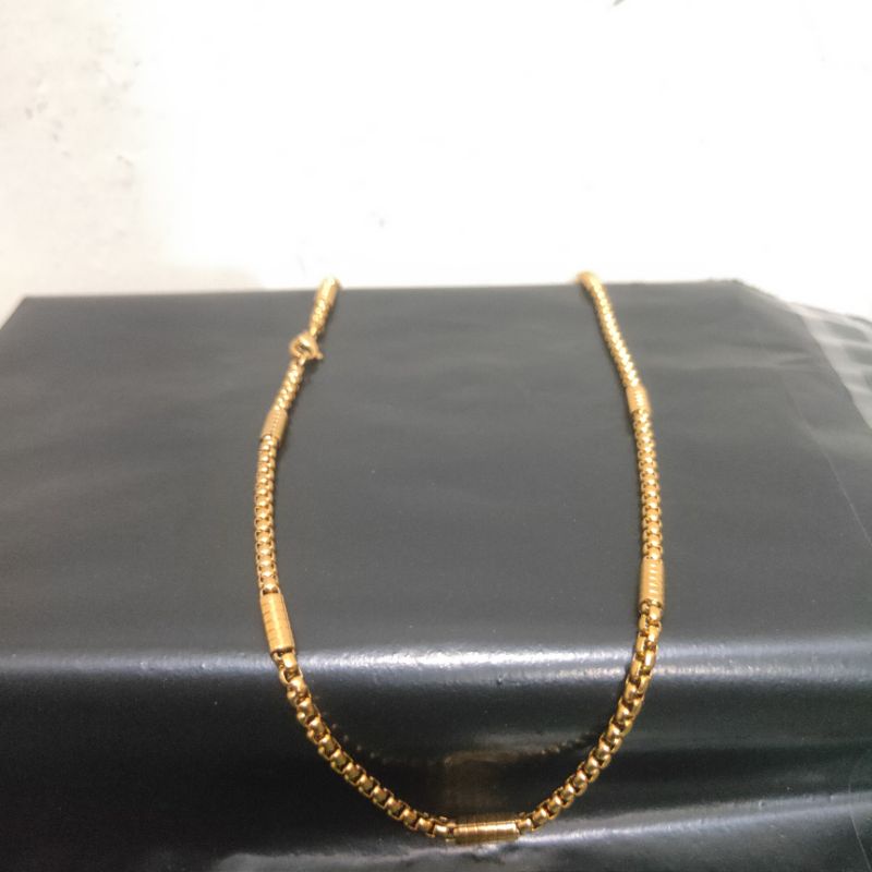 Kalung Titanium rantai rollo  untuk wanita anti luntur anti karat