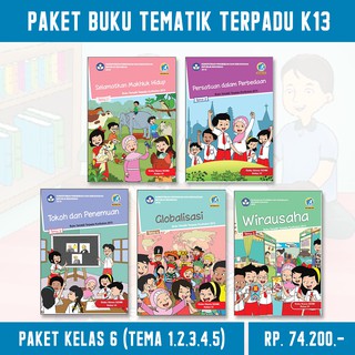 paket buku tematik sd kelas 6 semester 1 tema 1 2 3 4 5