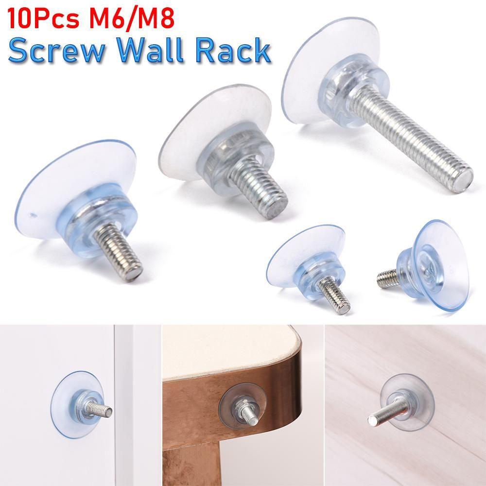 TOP 10pcs Suction Cup Kamar Mandi Rumah Tangga Gantungan Penyimpanan Transparan Nut Suckers