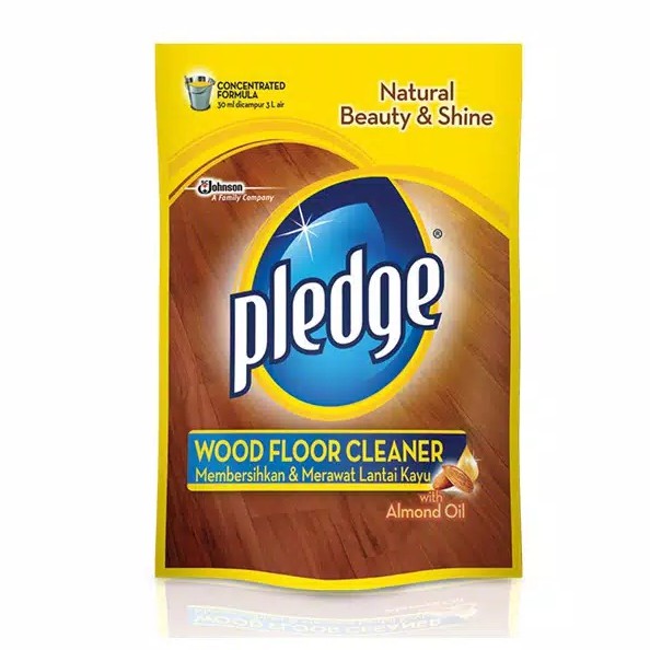 Pledge Wood Floor Cleaner With Almond Oil Pouch 400 ml