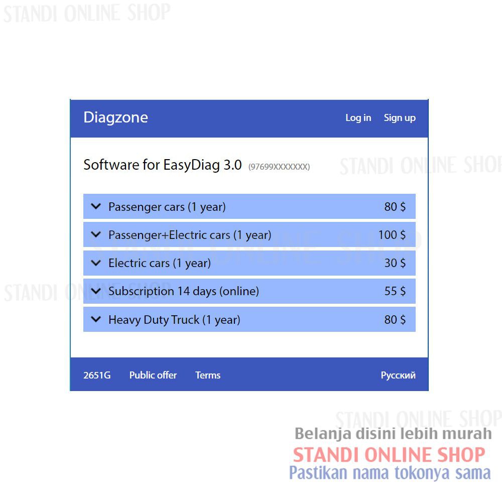 Aktivasi Full Software Diagzone Pro Launch Easydiag Golo X431 Mdiag