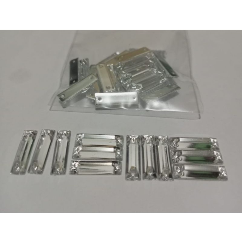 Payet Persegi Panjang Silver Polos  uk.5x15